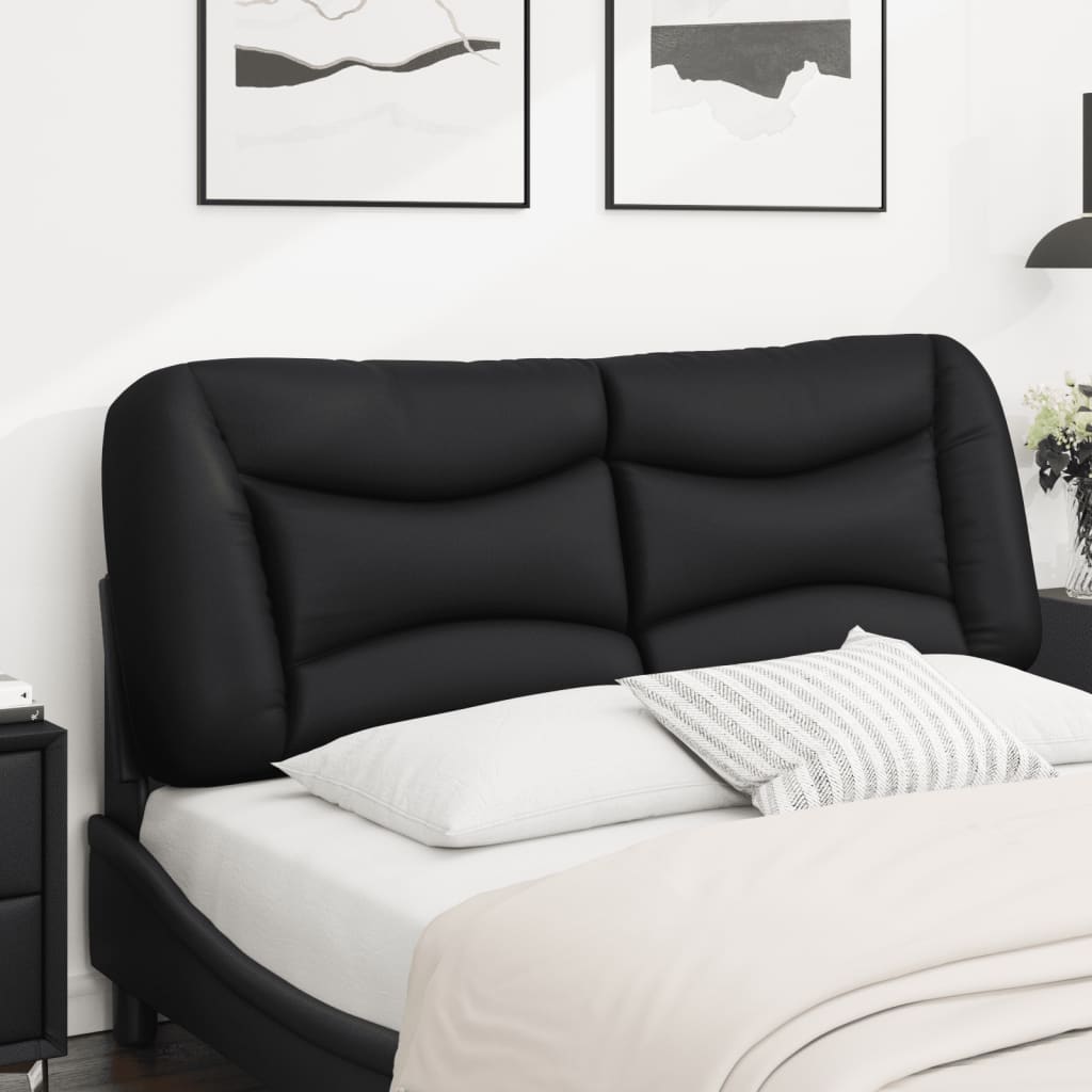 Cuscino Testiera Hvar Nero 120 cm in Similpelle