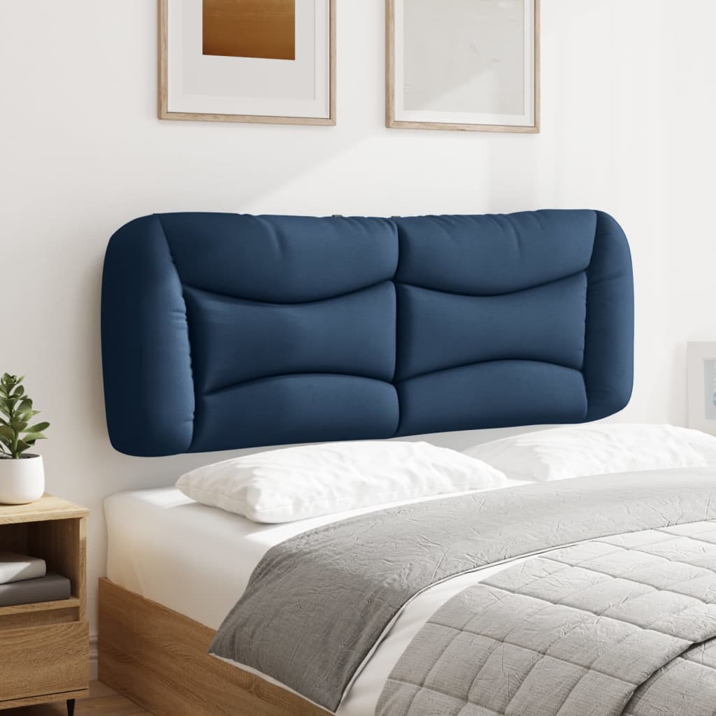 Cuscino Testiera Blu 140 cm in Tessuto
