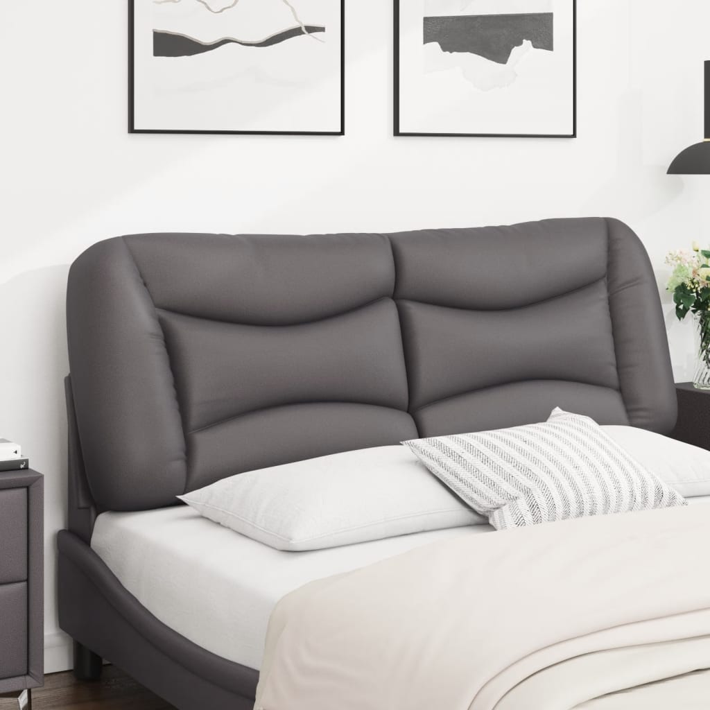 Cuscino Testiera Hvar Grigio 140 cm in Similpelle