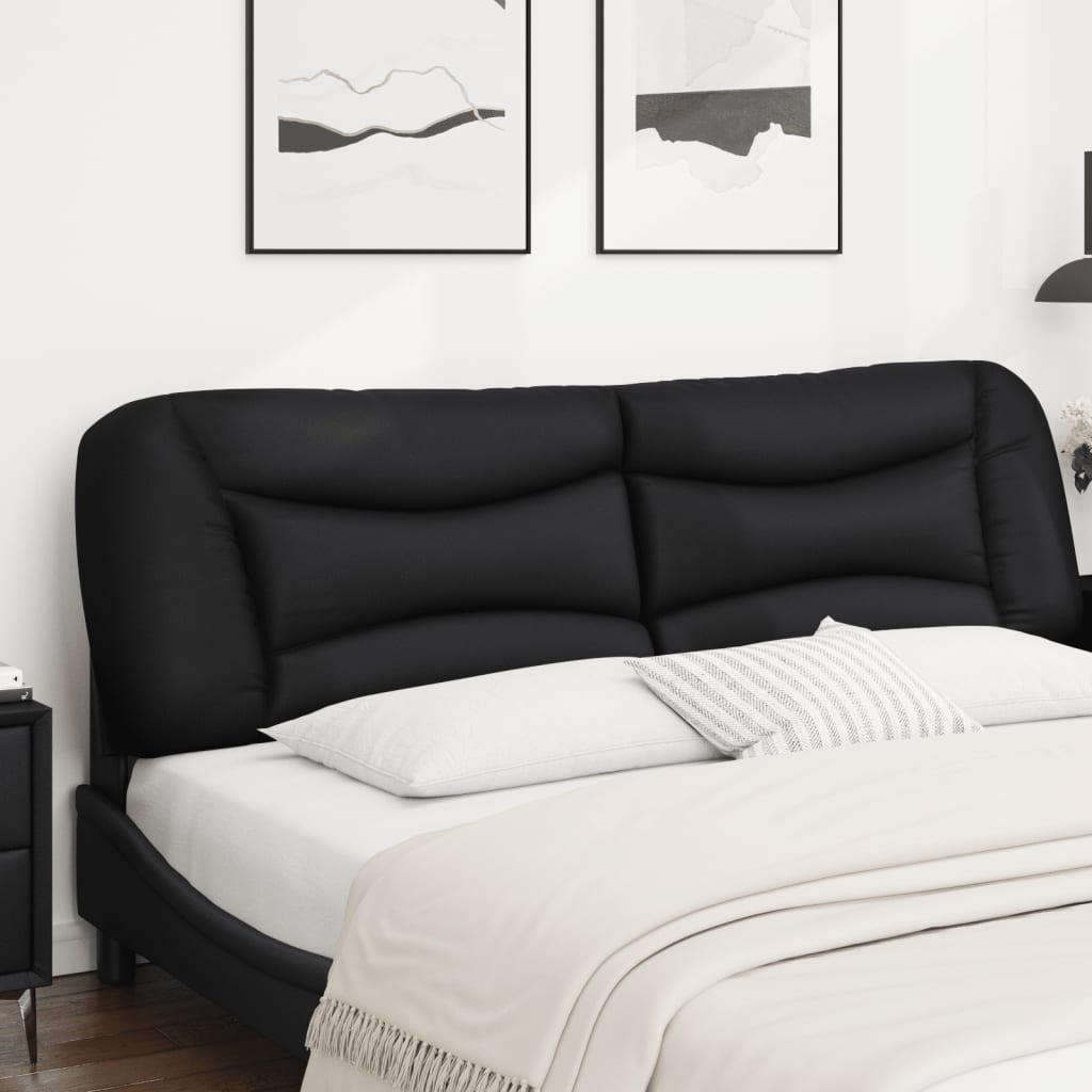Cuscino Testiera Hvar Nero 180 cm in Similpelle