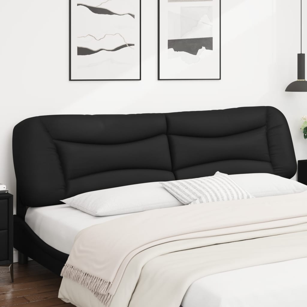 Cuscino Testiera Hvar Nero 200 cm in Similpelle