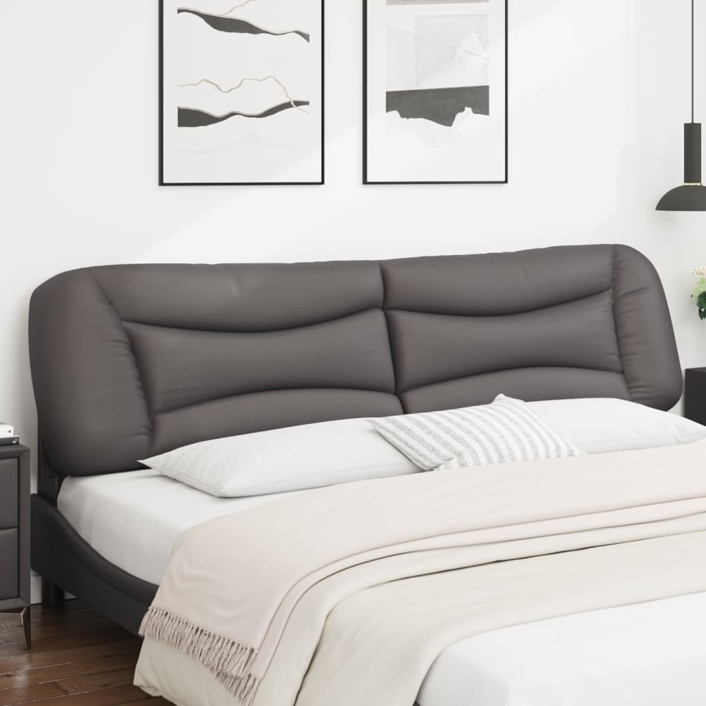 Cuscino Testiera Hvar Grigio 200 cm in Similpelle