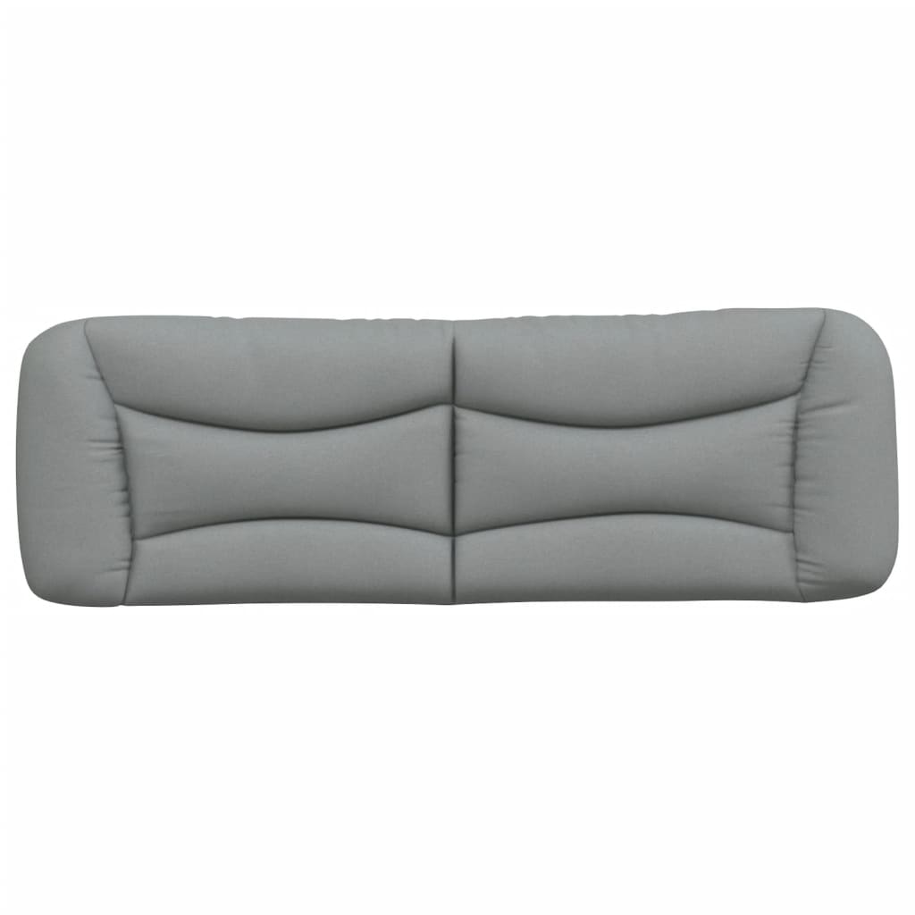 Cuscino Testiera Hvar Grigio Chiaro 152 cm in Tessuto