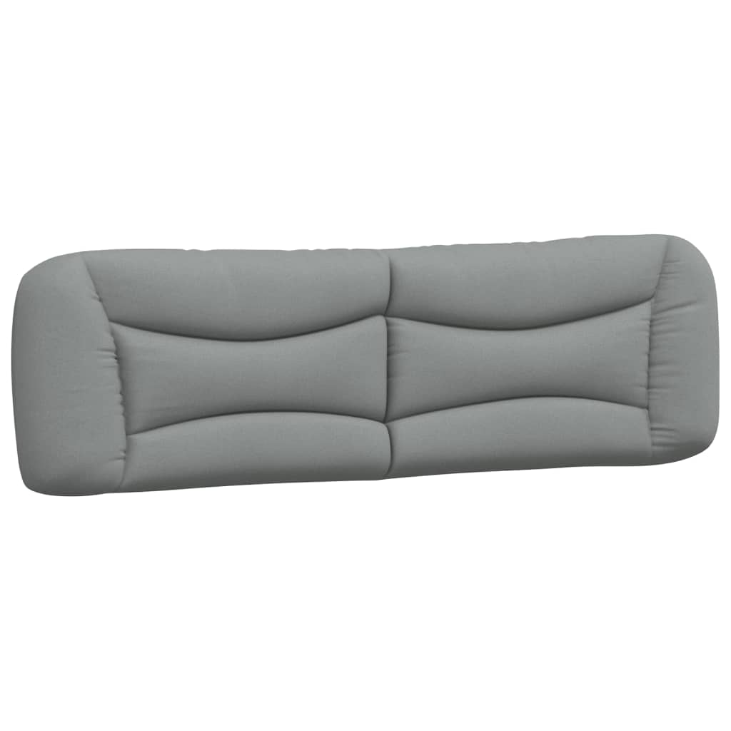 Cuscino Testiera Hvar Grigio Chiaro 193 cm in Tessuto