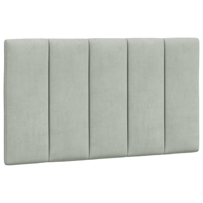 Cuscino Testiera Hanko Grigio Chiaro 80 cm in Velluto