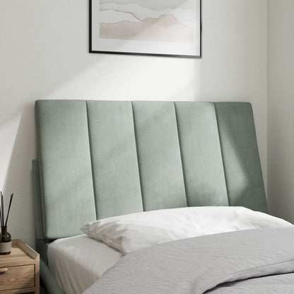 Cuscino Testiera Hanko Grigio Chiaro 80 cm in Velluto