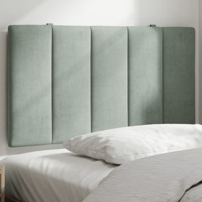 Cuscino Testiera Hanko Grigio Chiaro 80 cm in Velluto