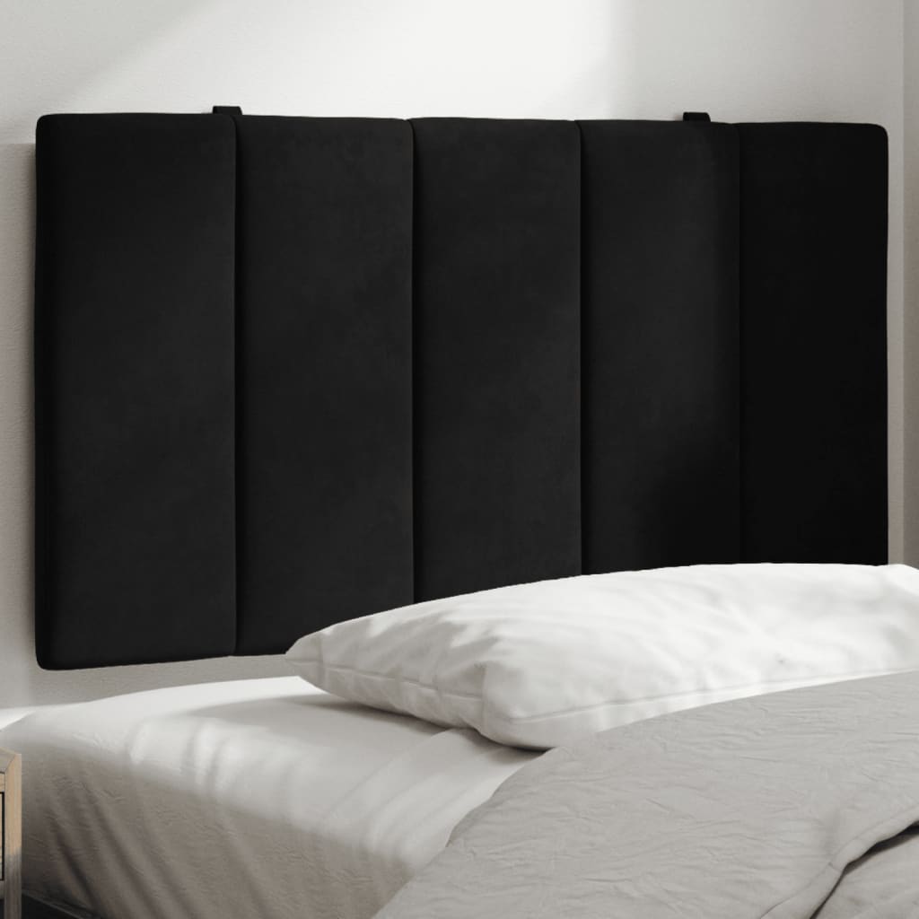 Cuscino Testiera Hanko Nero 80 cm in Velluto