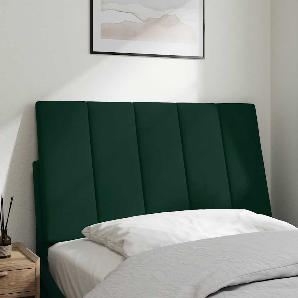 Cuscino Testiera Hanko Verde Scuro 80 cm in Velluto