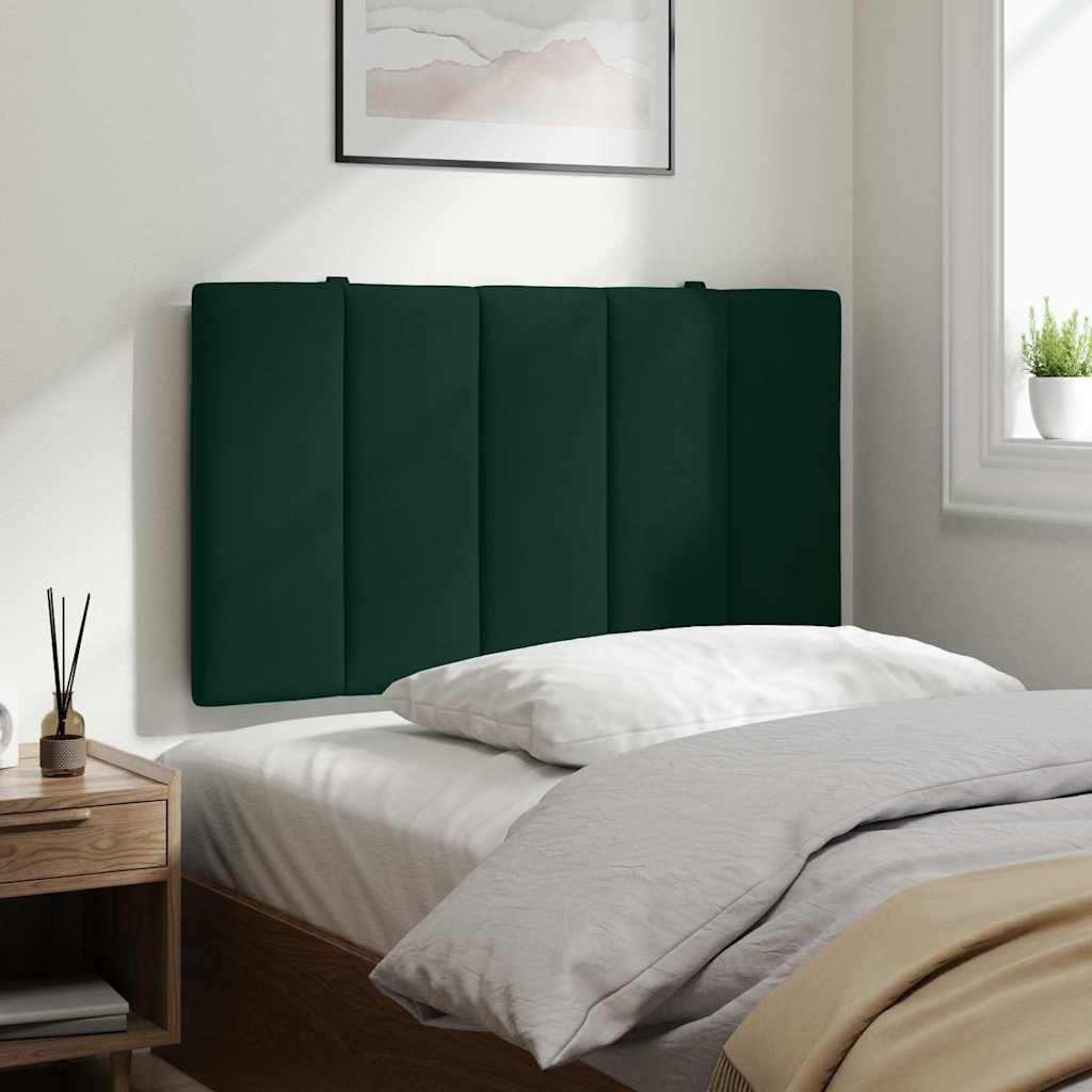Cuscino Testiera Hanko Verde Scuro 80 cm in Velluto