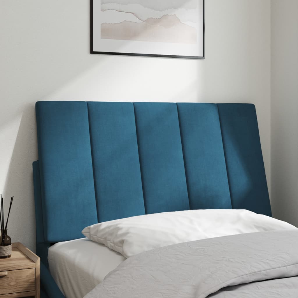 Cuscino Testiera Hanko Blu 80 cm in Velluto