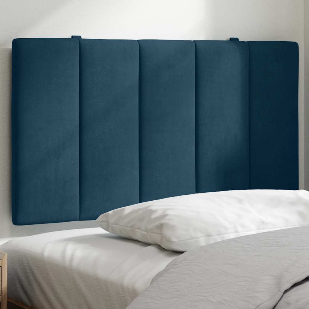 Cuscino Testiera Hanko Blu 80 cm in Velluto