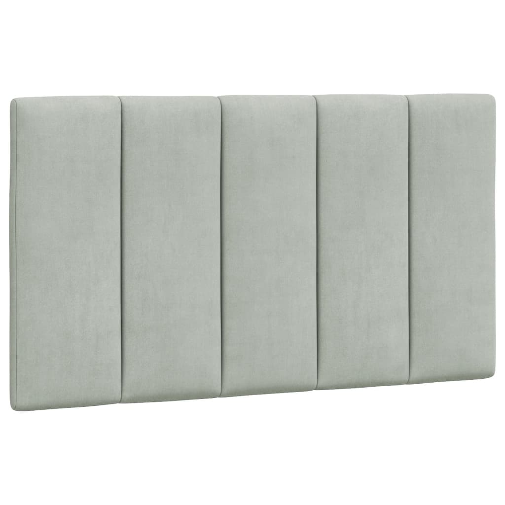 Cuscino Testiera Hanko Grigio Chiaro 90 cm in Velluto