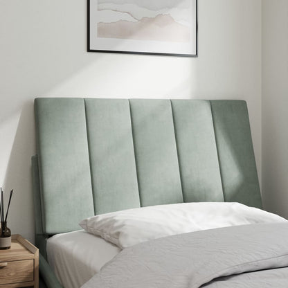 Cuscino Testiera Hanko Grigio Chiaro 90 cm in Velluto