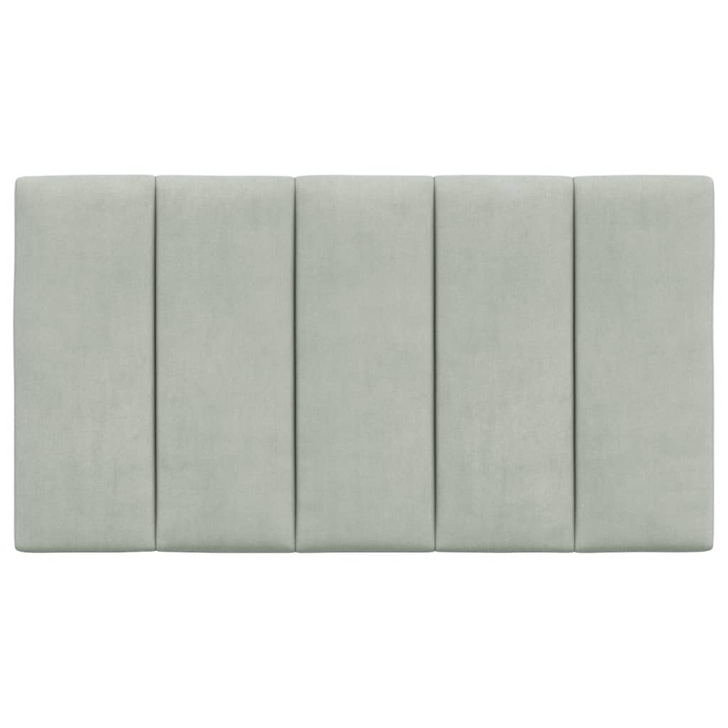 Cuscino Testiera Hanko Grigio Chiaro 90 cm in Velluto
