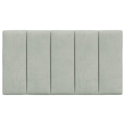 Cuscino Testiera Hanko Grigio Chiaro 90 cm in Velluto