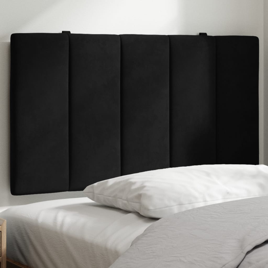 Cuscino Testiera Hanko Nero 90 cm in Velluto
