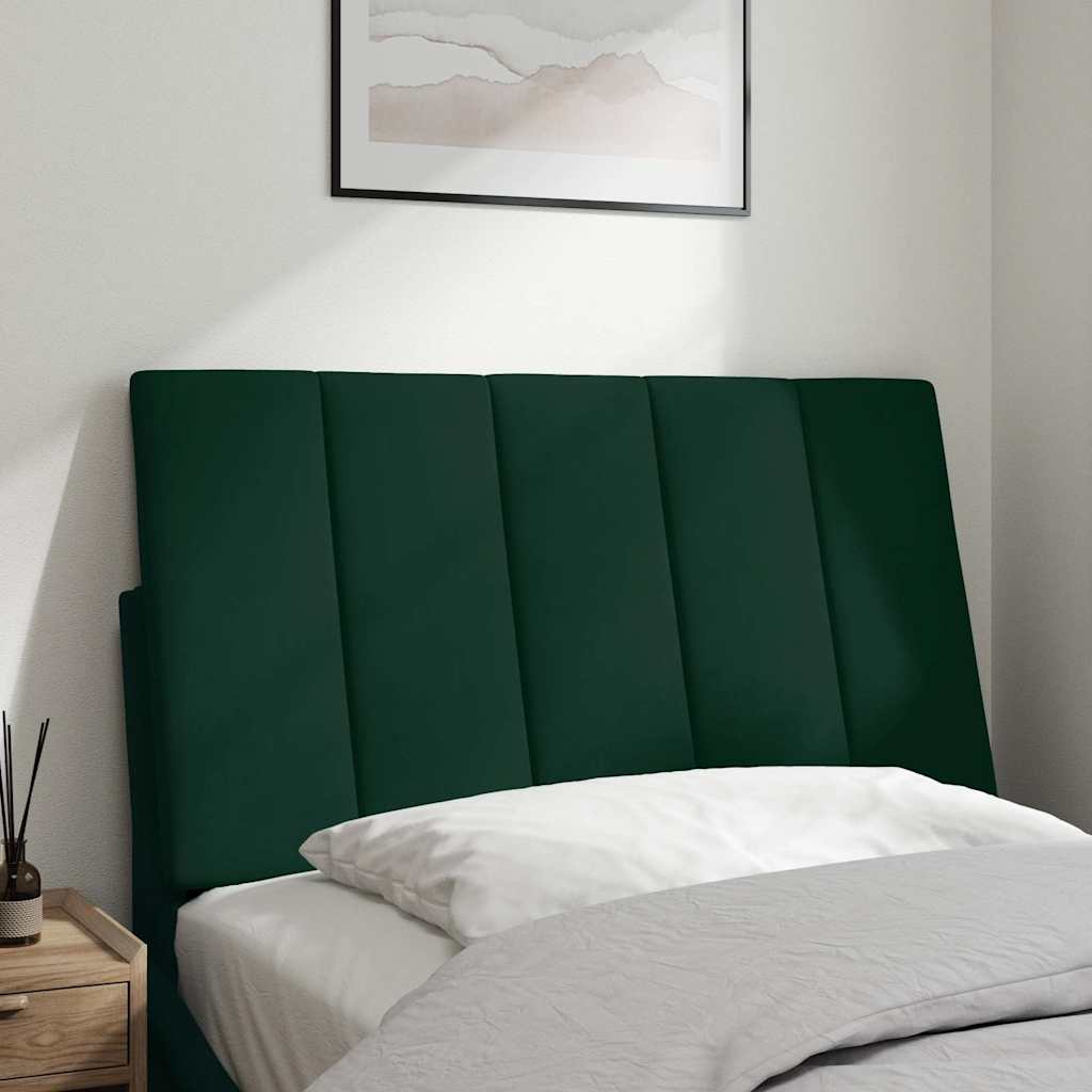 Cuscino Testiera Hanko Verde Scuro 90 cm in Velluto