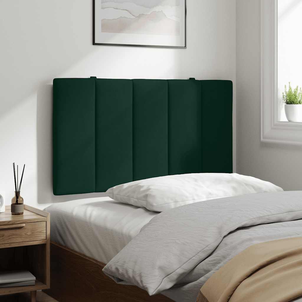 Cuscino Testiera Hanko Verde Scuro 90 cm in Velluto