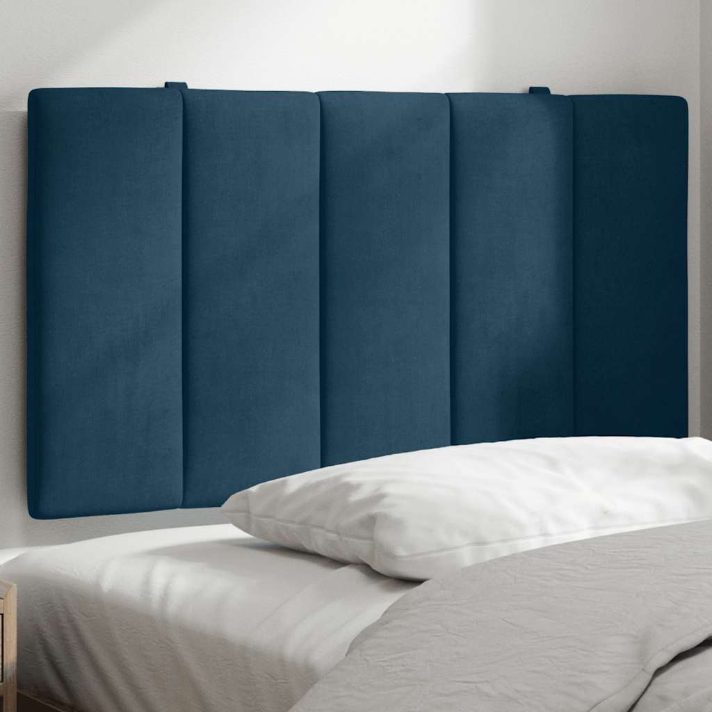 Cuscino Testiera Hanko Blu 90 cm in Velluto