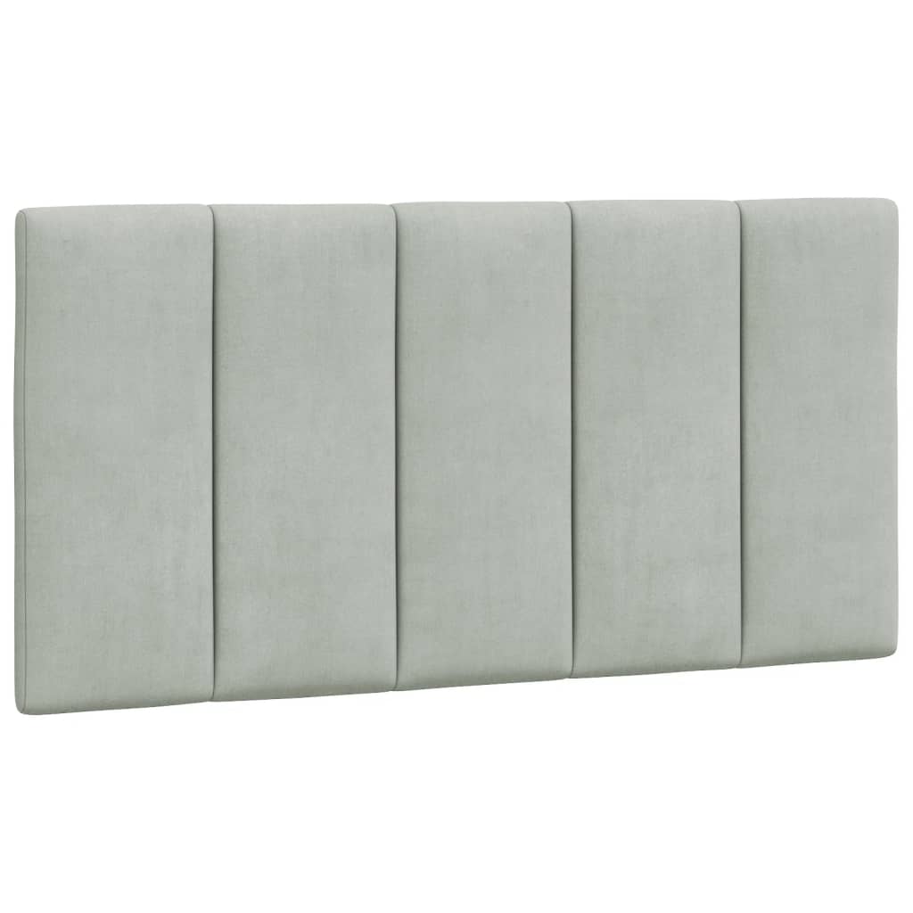 Cuscino Testiera Hanko Grigio Chiaro 100 cm in Velluto