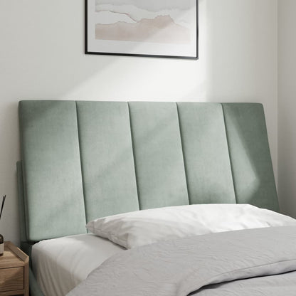 Cuscino Testiera Hanko Grigio Chiaro 100 cm in Velluto