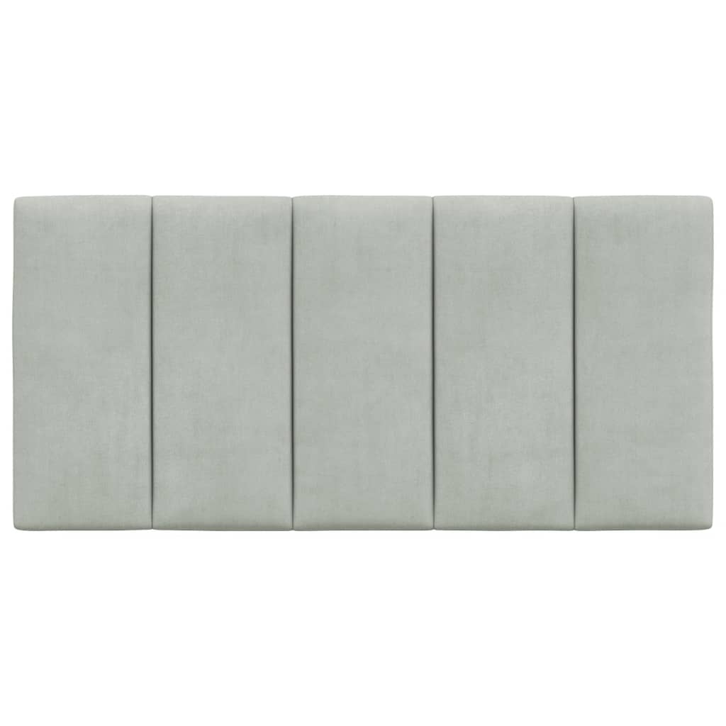 Cuscino Testiera Hanko Grigio Chiaro 100 cm in Velluto