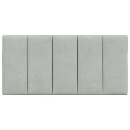 Cuscino Testiera Hanko Grigio Chiaro 100 cm in Velluto