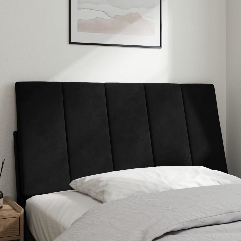 Cuscino Testiera Hanko Nero 100 cm in Velluto