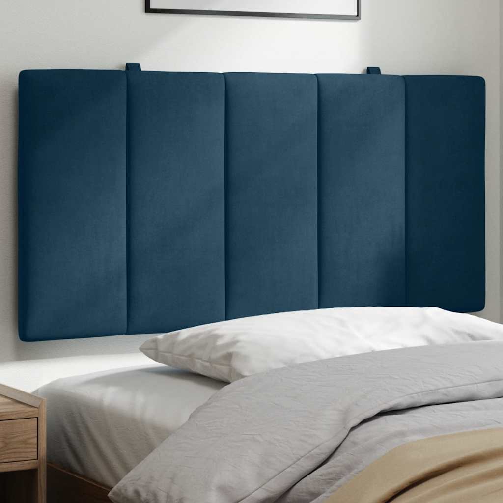 Cuscino Testiera Hanko Blu 100 cm in Velluto