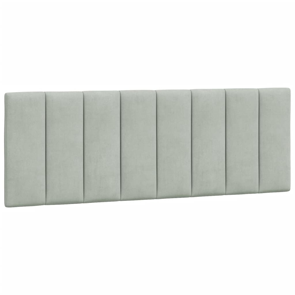 Cuscino Testiera Hanko Grigio Chiaro 120 cm in Velluto