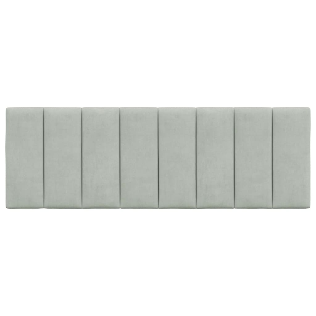 Cuscino Testiera Hanko Grigio Chiaro 120 cm in Velluto