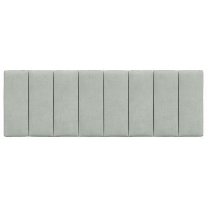 Cuscino Testiera Hanko Grigio Chiaro 120 cm in Velluto