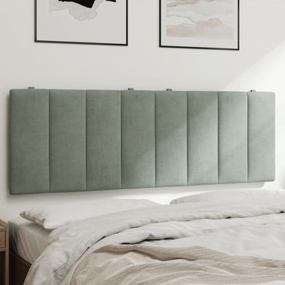 Cuscino Testiera Hanko Grigio Chiaro 120 cm in Velluto