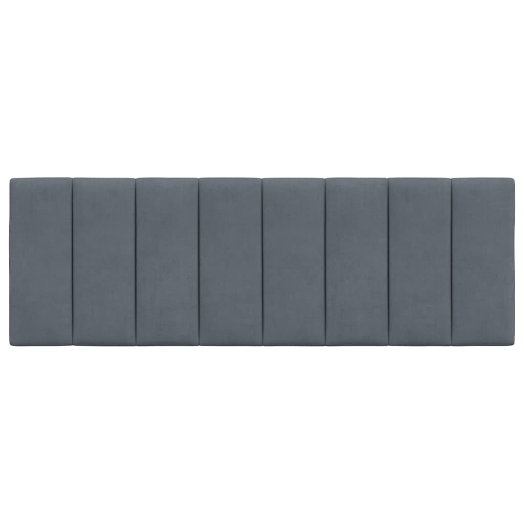 Cuscino Testiera Hanko Grigio Scuro 120 cm in Velluto