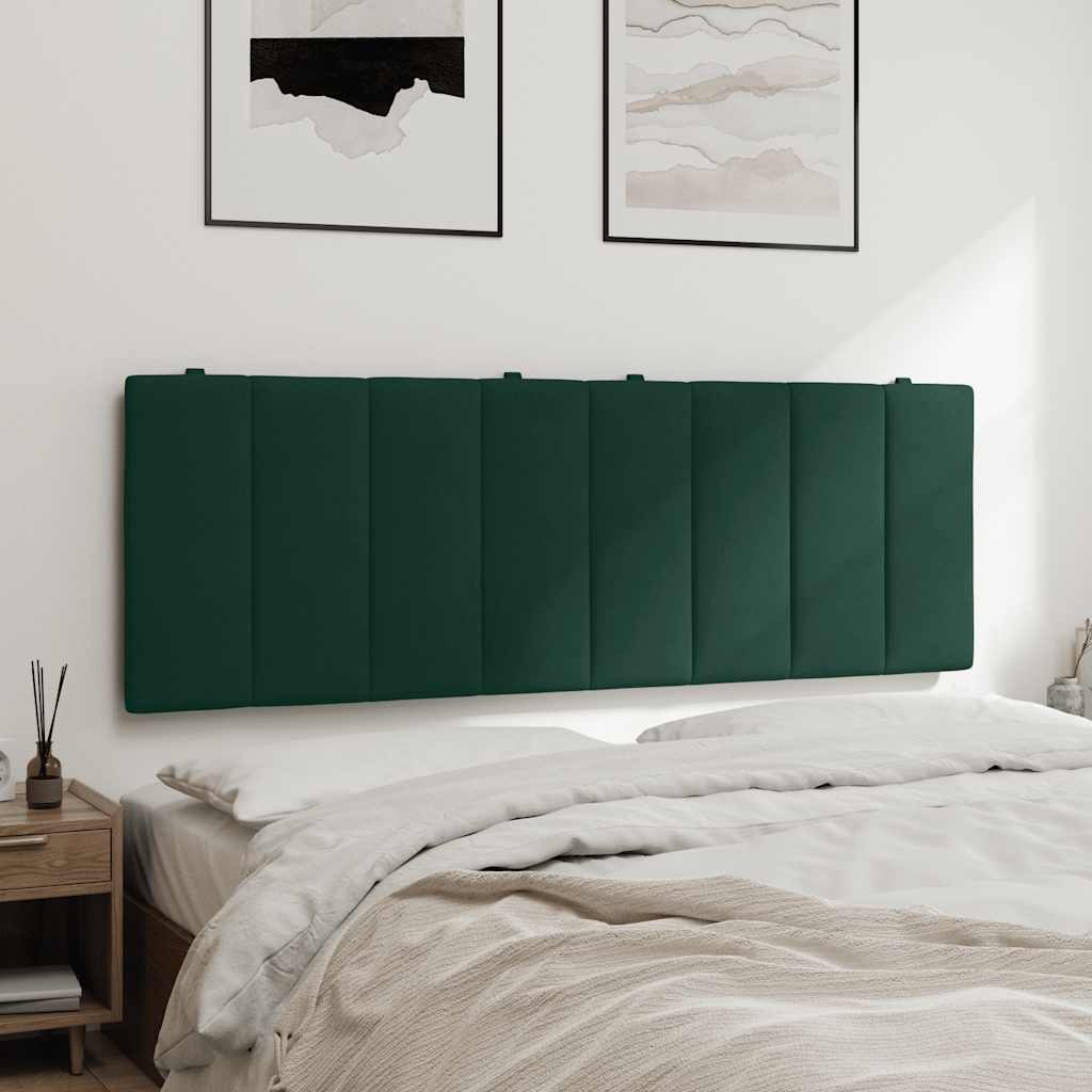 Cuscino Testiera Hanko Verde Scuro 120 cm in Velluto