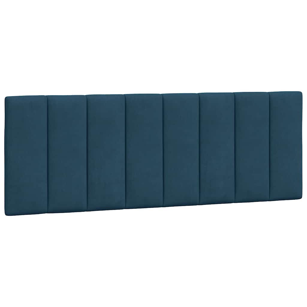 Cuscino Testiera Hanko Blu 120 cm in Velluto