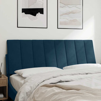 Cuscino Testiera Hanko Blu 120 cm in Velluto