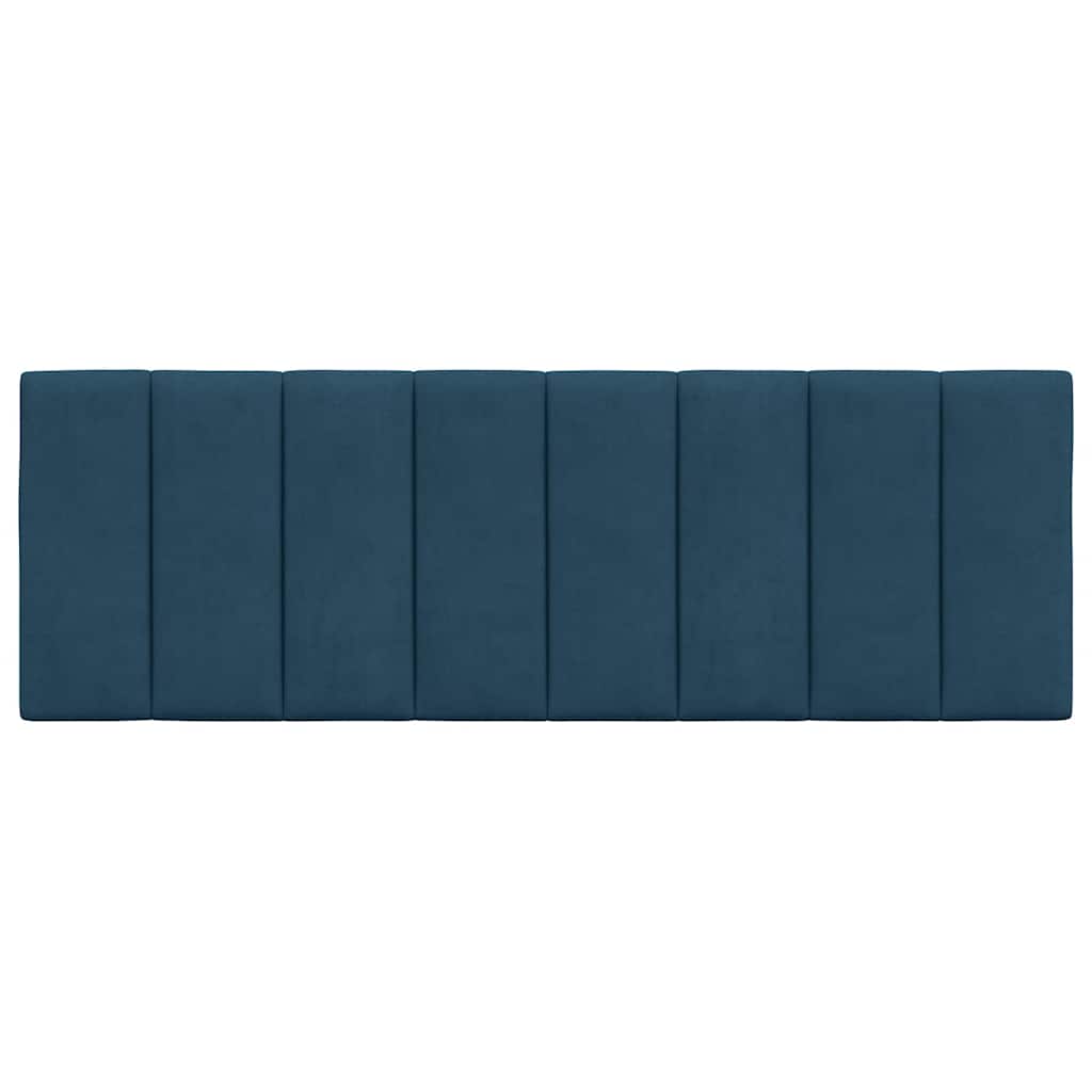 Cuscino Testiera Hanko Blu 120 cm in Velluto