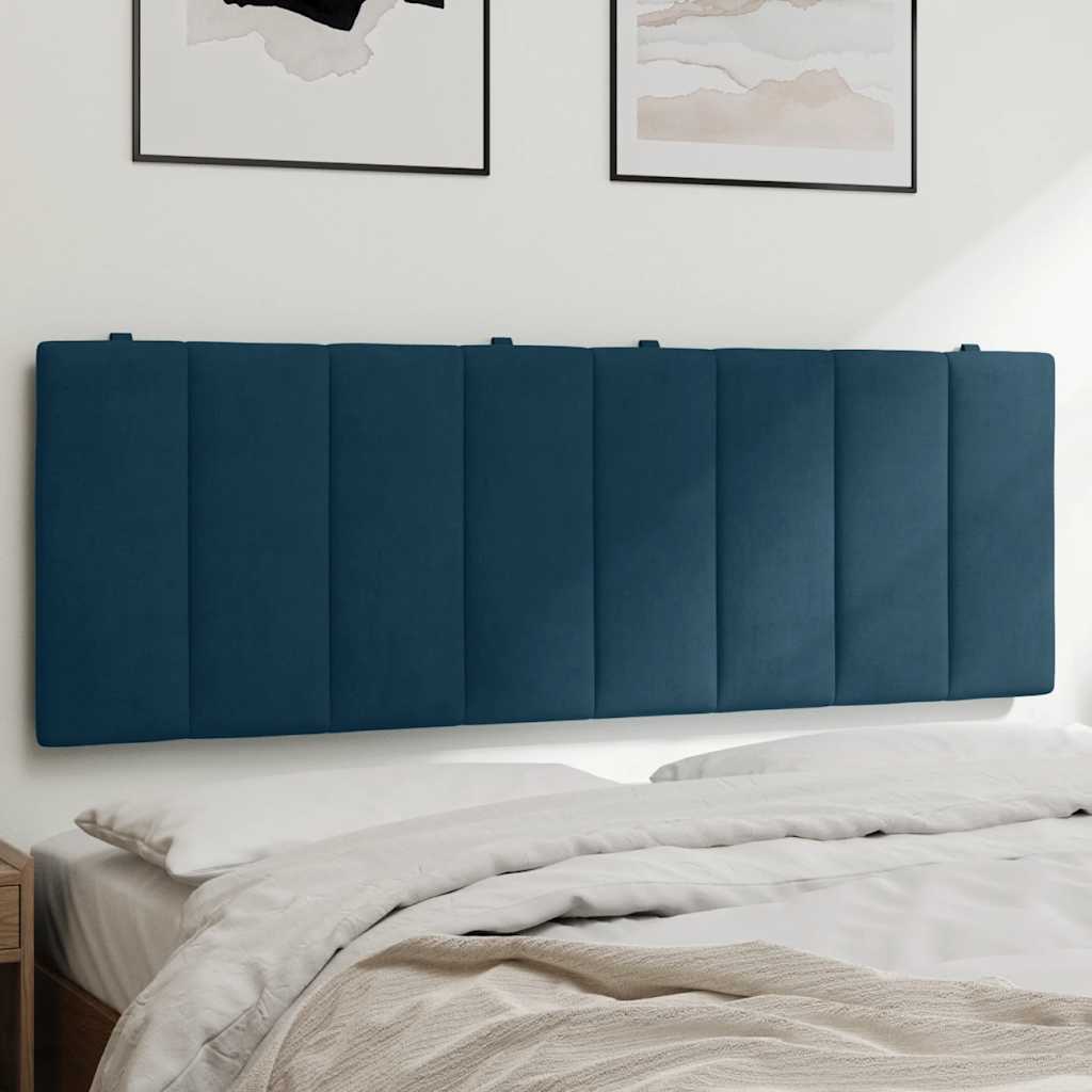 Cuscino Testiera Hanko Blu 120 cm in Velluto