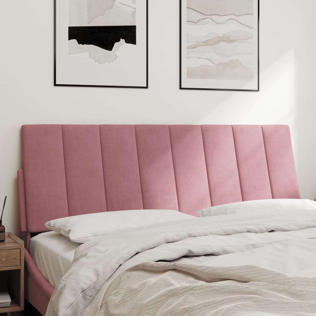 Cuscino Testiera Hanko Rosa 120 cm in Velluto