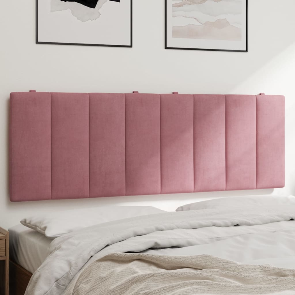 Cuscino Testiera Hanko Rosa 120 cm in Velluto