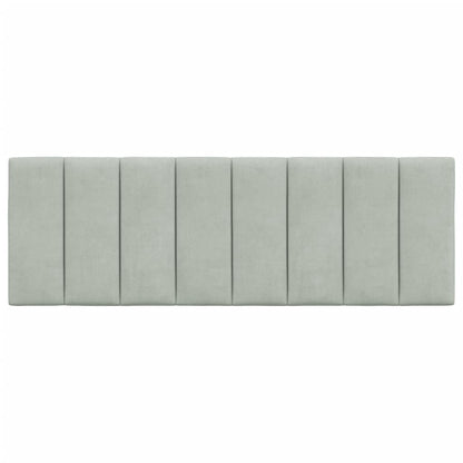 Cuscino Testiera Hanko Grigio Chiaro 140 cm in Velluto