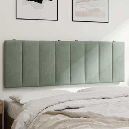 Cuscino Testiera Hanko Grigio Chiaro 140 cm in Velluto
