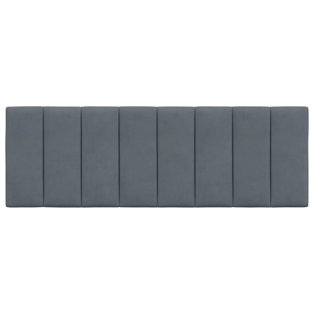 Cuscino Testiera Hanko Grigio Scuro 140 cm in Velluto