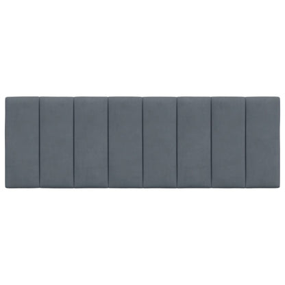 Cuscino Testiera Hanko Grigio Scuro 140 cm in Velluto