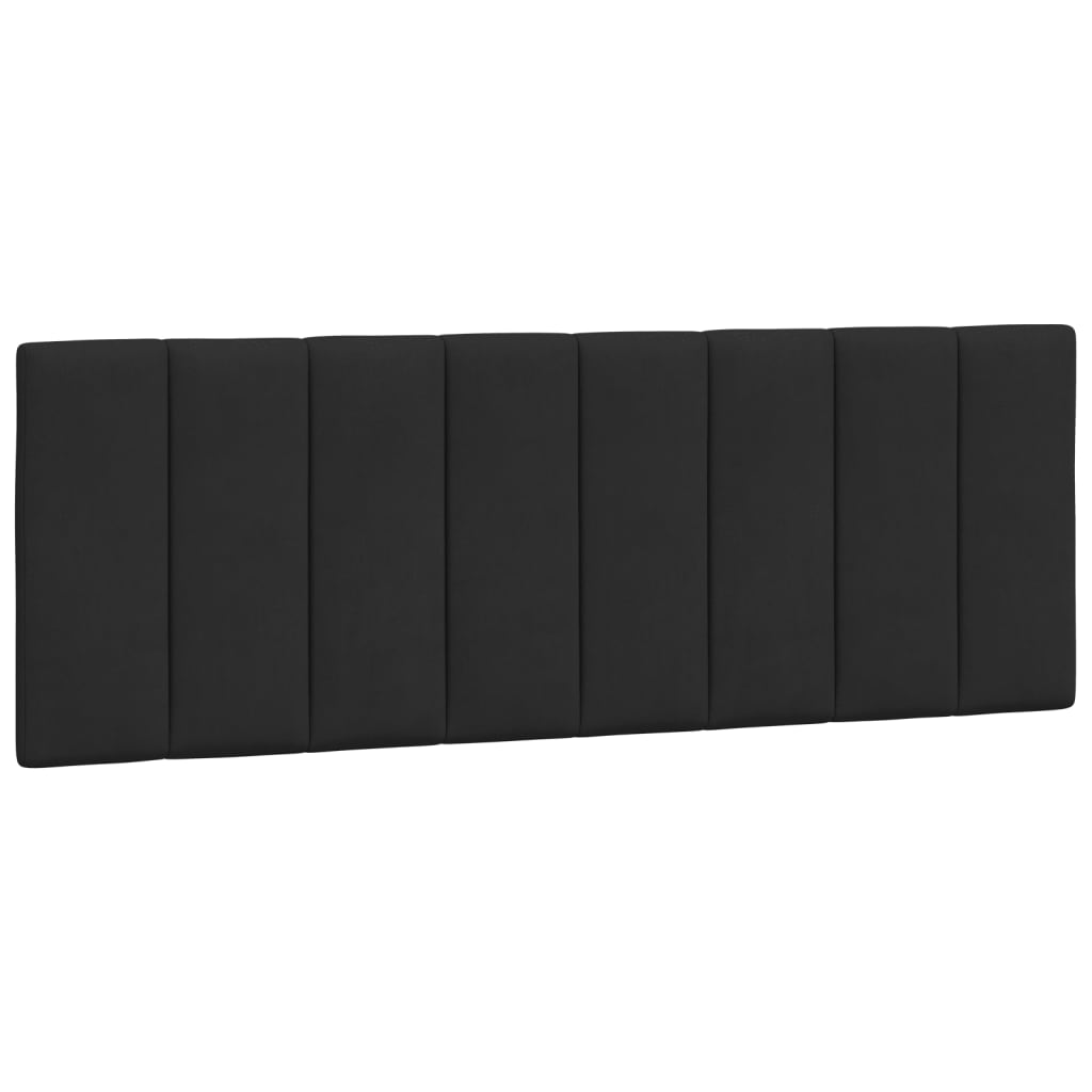 Cuscino Testiera Hanko Nero 140 cm in Velluto