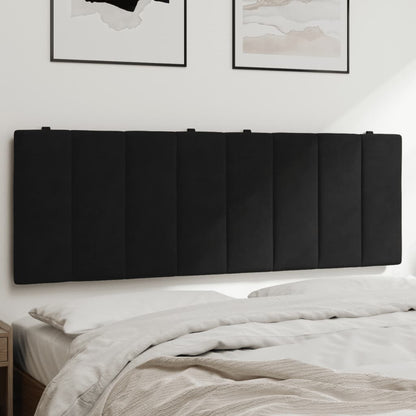Cuscino Testiera Hanko Nero 140 cm in Velluto