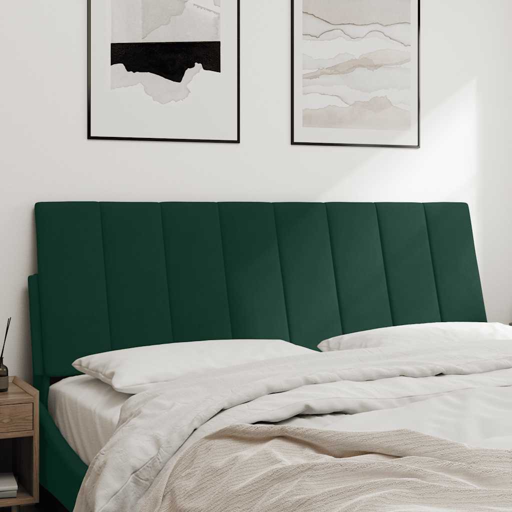 Cuscino Testiera Hanko Verde Scuro 140 cm in Velluto