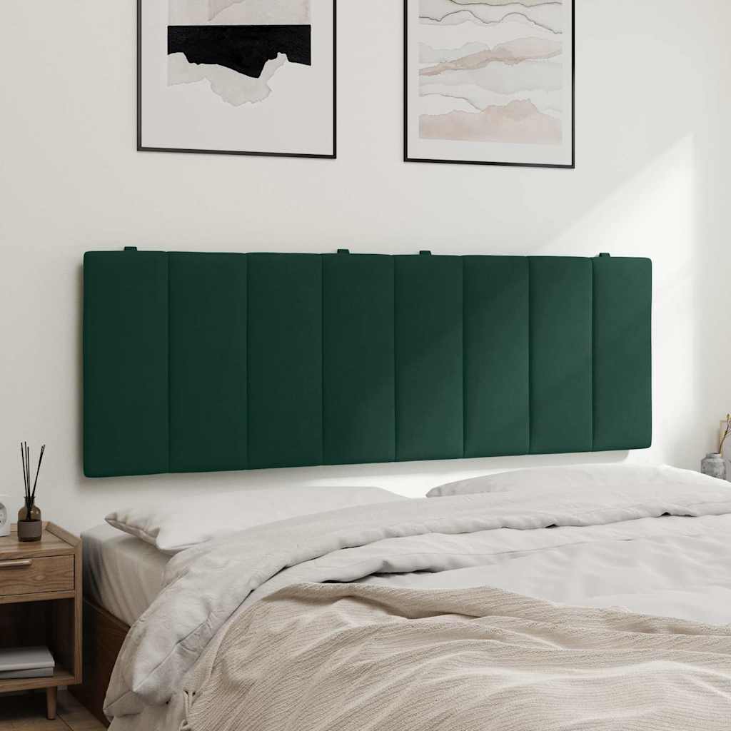 Cuscino Testiera Hanko Verde Scuro 140 cm in Velluto